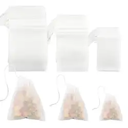 300 штук мешки для фильтрования чая одноразовые шнурки мешки для фильтрования чая для сыпучих листьев чая или цветка фруктового чая s