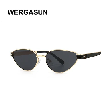 

WERGASUN 2020 New Women Cat Eye Sunglasses Metal Framework Brand Designer Cat Eye Sun glasses For Female goggles UV400