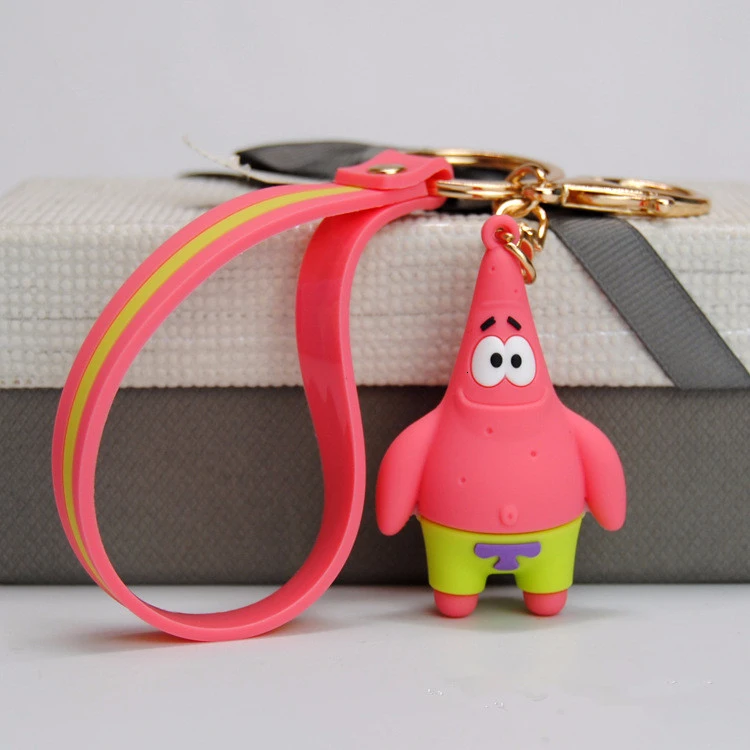 Cartoon SpongeBob Action Figure Toys Patrick Star & Squidward & Gary Model Collectible Doll Keychain Toy For Kid Christams Gifts