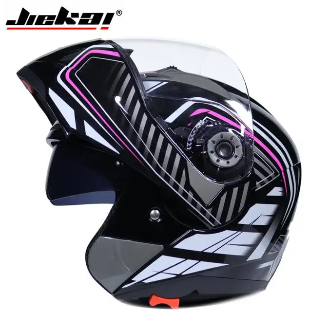 Новое поступление наклейка кружок JIEKAI 105 флип мотоциклетный шлем motocicleta casco шлемы мотокросса гоночный шлем M L XL XXL - Цвет: 1