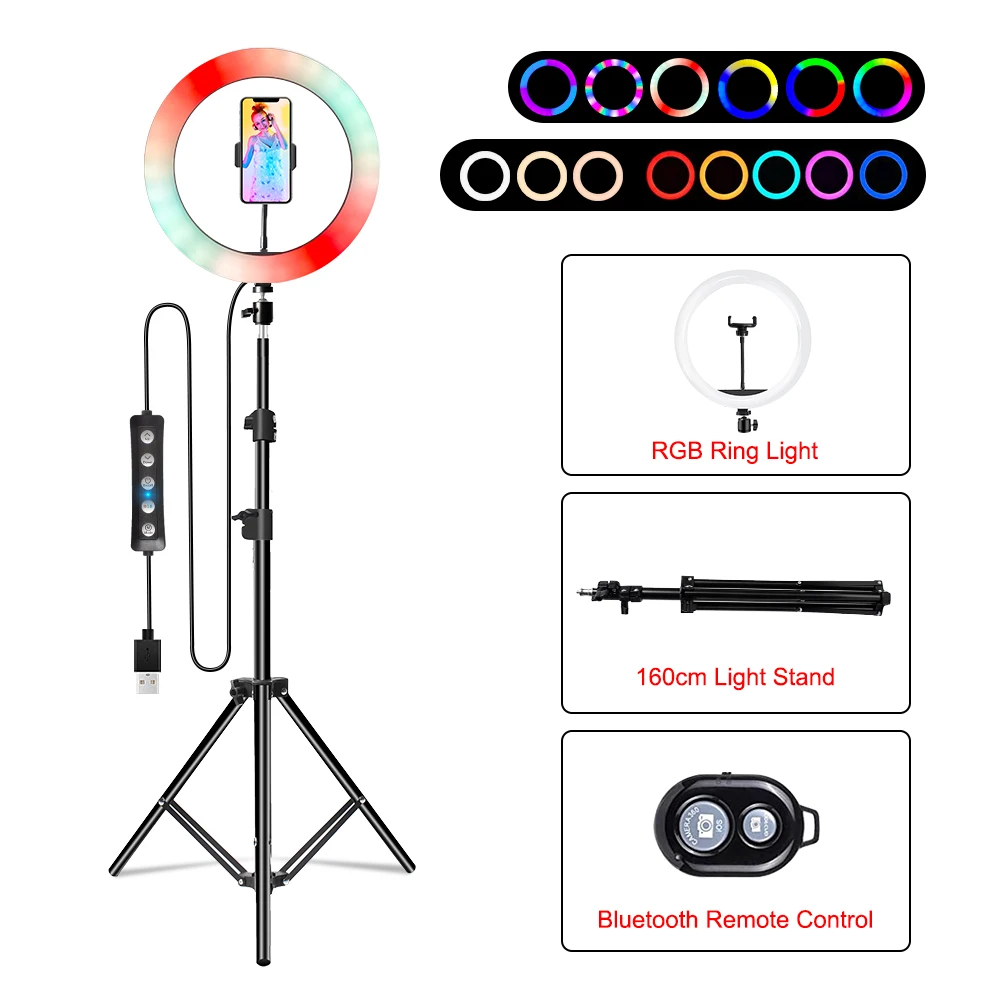 2021 26cm 10 Polegada 45 rgb anel
