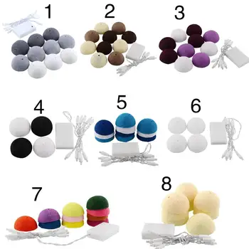 

LED 10 Cotton Ball Lights LED String Light Ivory White Decor for Cotton Party Handmade Ball Christmas Patio Decration Home Xmas