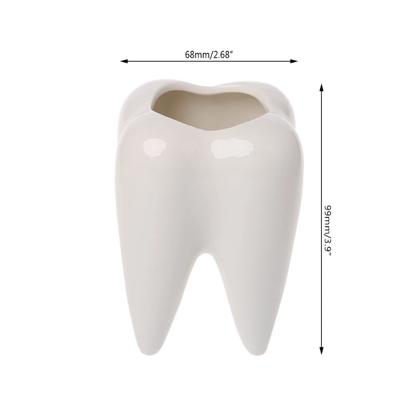 Форма зуба керамический цветочный горшок зеленый суккулент плантатор кактус контейнер Декор GXMA