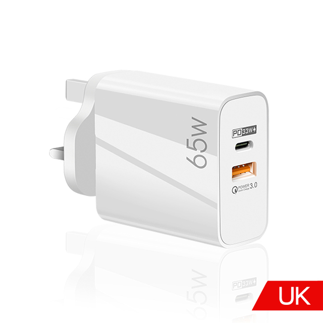 GaN Charger Dual Ports QC 3.0 PD 3.0 Quick Charge Fast Charging For iPhone 12 Pro Samsung Type C PD USB Mobile Phone Charger