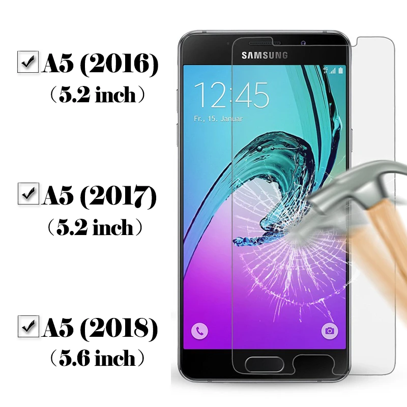 Защитное стекло для Samsung A5 протектор экрана на SAM Galaxy A 5 5A a52017 закаленное стекло Cam Броня листовая пленка