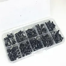 Kit de commutateurs tactiles à bouton-poussoir, 10 modèles, 200 pièces, 6x6, hauteur: 4.3MM 5MM 6MM 7MM-13MM, micro interrupteur DIP 4P 6X6 Key sw