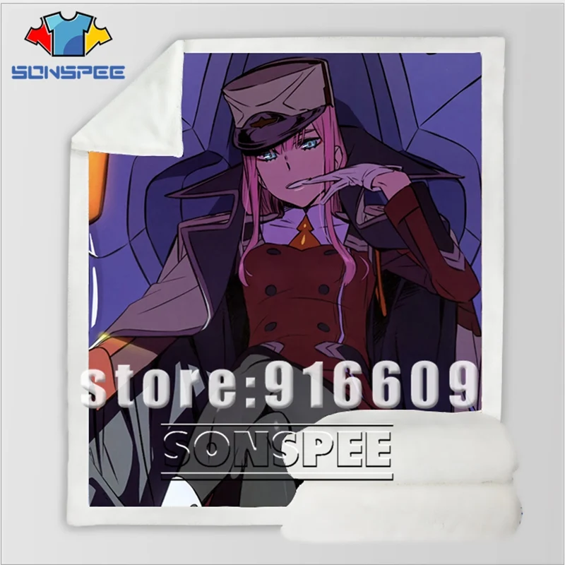 DARLING in the FRANXX Zero Диван Постельные принадлежности бархат узорчатый офис Harajuku зимнее теплое Покрывало Постельное белье путешествия одеяло Стёганое одеяло