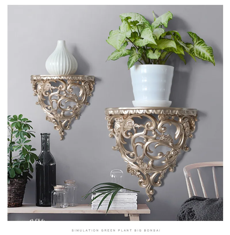European Hollow Design Storage Rack Creative Wall Hanging Racks Sundries Shelf Stereo Partition Wall Decoration Ornament Craft