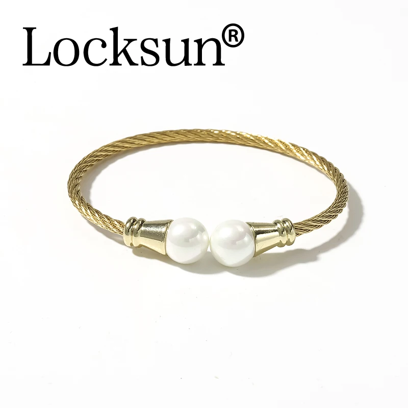 Locksun, дизайн, Индивидуальные женские браслеты, цепочка из нержавеющей стали, шарм, открытый, регулируемый, эластичный провод, аксессуары, браслеты