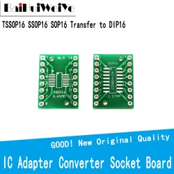 Adaptateur de Module de carte de convertisseur de prise de circuit imprimé, transfert à DIP16 IC, plaque de 0.65mm 1.27mm, 10 pièces/lot 