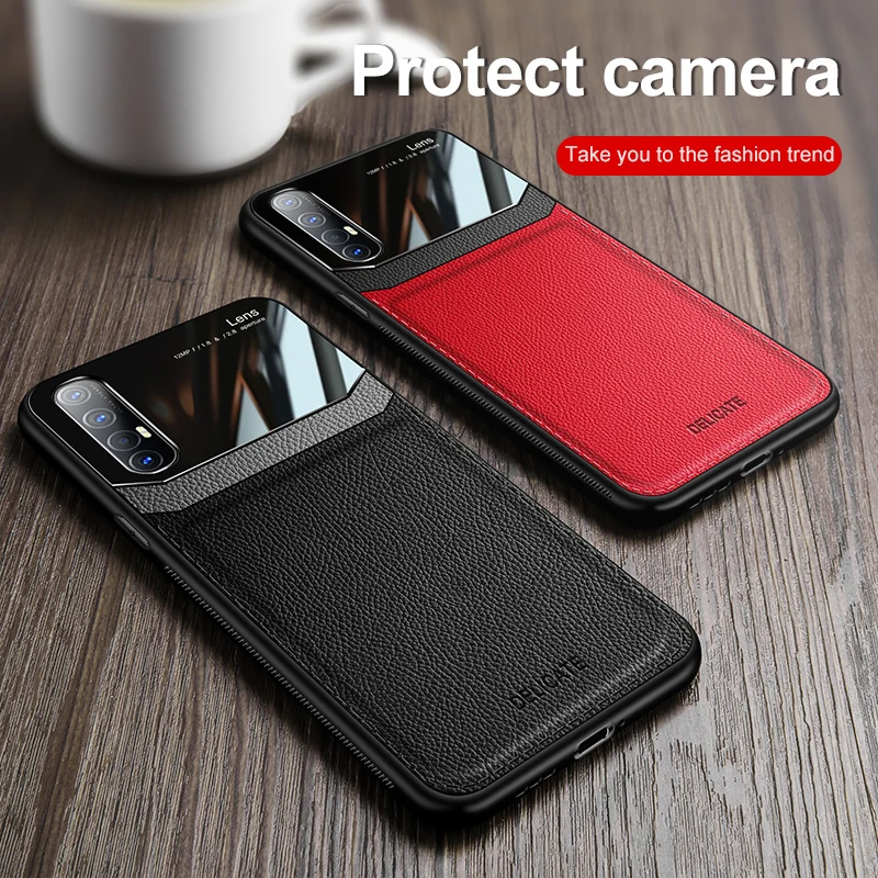 Чехол для телефона OPPO Reno 3 Pro чехол модный Поликарбонат с зернистой кожей Ретро