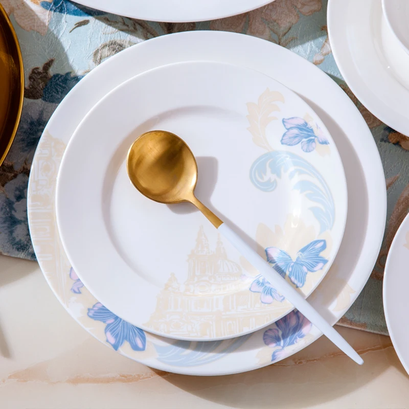 60pcs combination china tableware Dinnerware Set dishes and plates sets Kitchen Tableware Ceramic Plates and Dishes Bowls