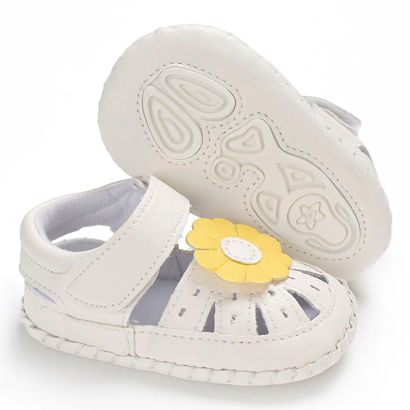 

Infant Baby Girl Shoes Toddler Sandals Soft Anti-Slip Summer Flower Newborn Crib Shoes First Walker For Children 0-18 month