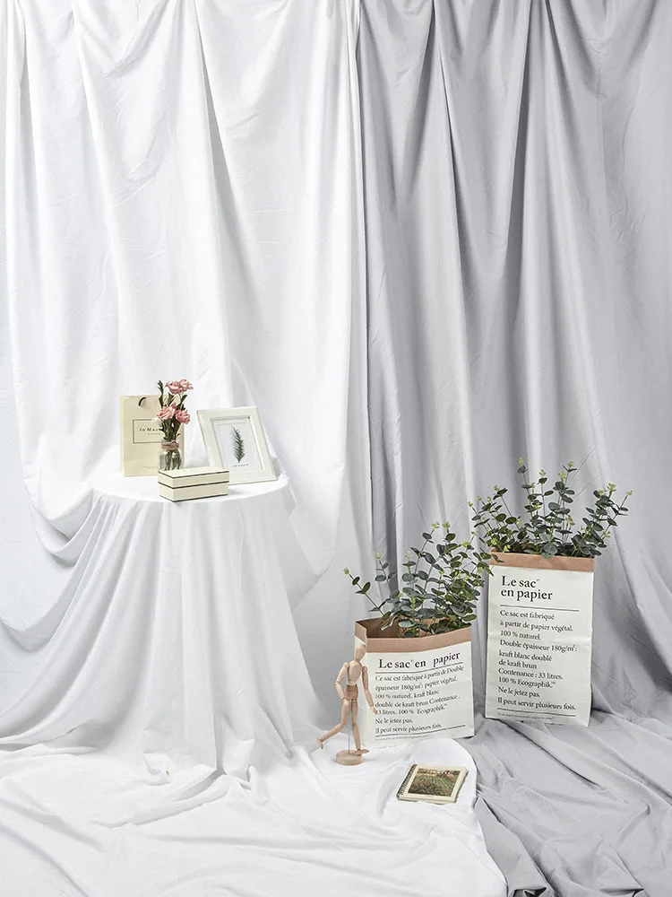 

Christmas background photography props INS style background cloth white gray pink blue polyester cotton studio background cloth