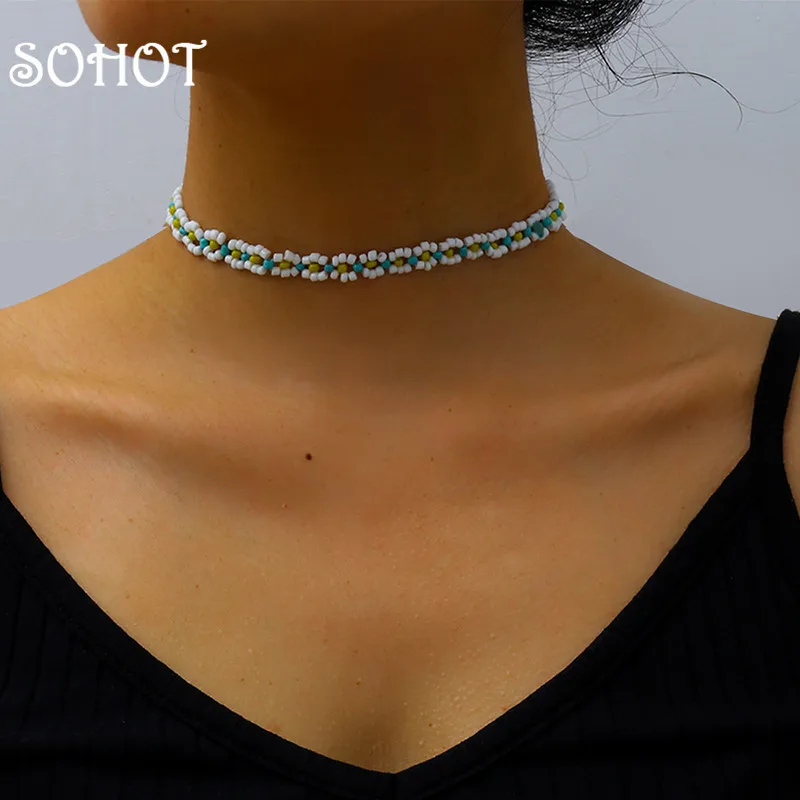 Комплект бижутерии SOHOT для женщин регулируемый плетеный разноцветный