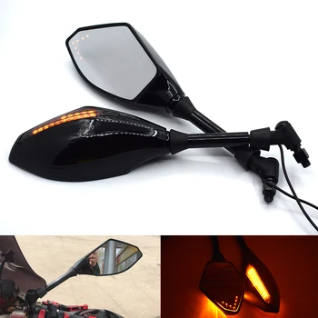 

Universal 10mm Motorcycle LED Turn Signal Rearview Mirror for Honda VFR750/S VFR800/F VTR1000/F CBF1000 VF750/S