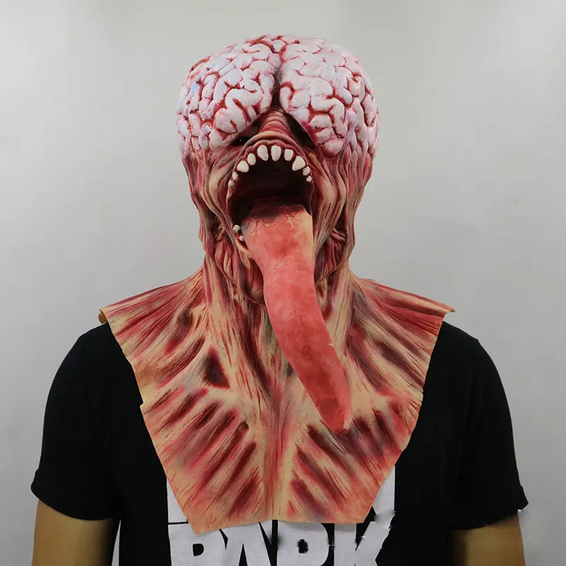 

Halloween Horror Long Tongue Mask Scary Rotten Spook Masks For Masquerade Halloween Festival Party Decoration
