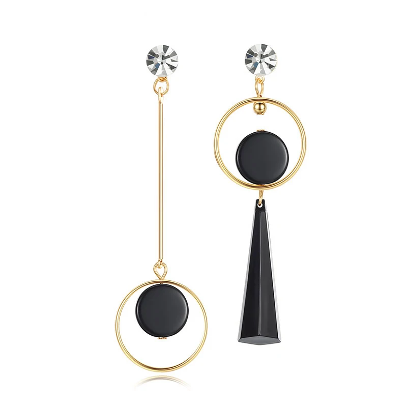 X& P Новые корейские серьги-капли в форме сердца для женщин Модные Винтажные геометрические акриловые Висячие серьги ювелирные изделия - Окраска металла: Gold 7