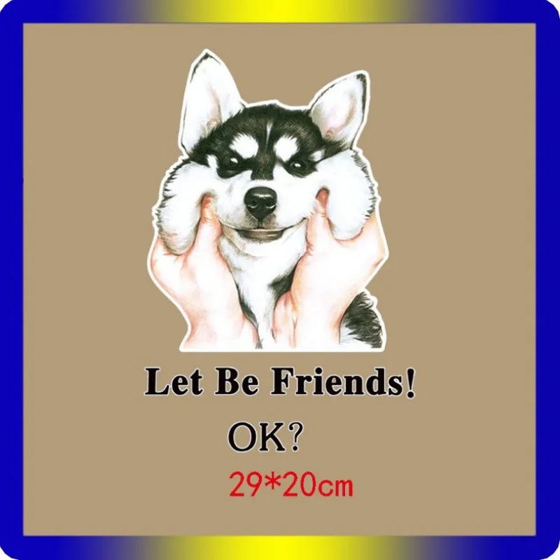 1pcs Heat Transfer Vinyl Ironing Fabric Kawaii Husky Printing Paper Thermal Sticker Art Sheet Craft for DIY T-Shirt Badges |
