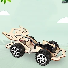 Забавная обучающая игрушка для детей "сделай сам", обучающая принцип познания, научная игрушка, деревянный развивающий набор моделей гоночного автомобиля
