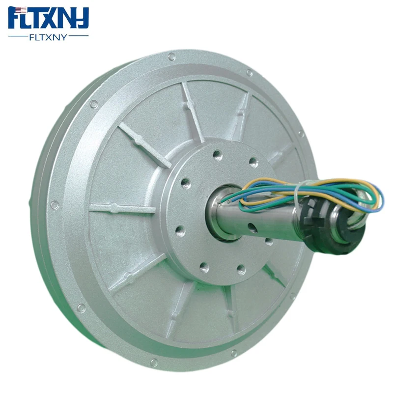 

FLTXNY 3KW Rare Earth Permanent Magnet Generators 96V 120V 220V 380V Coreless PMG Low RPM Generator Turbines 3000W 100RPM