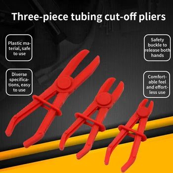 

TIOODRE 3Pcs/Set Brake Fuel Water Line Clamp Pliers Hands Free Tool Anti-Slipping Handle Plastic Hose Clamp Car Repair Tools