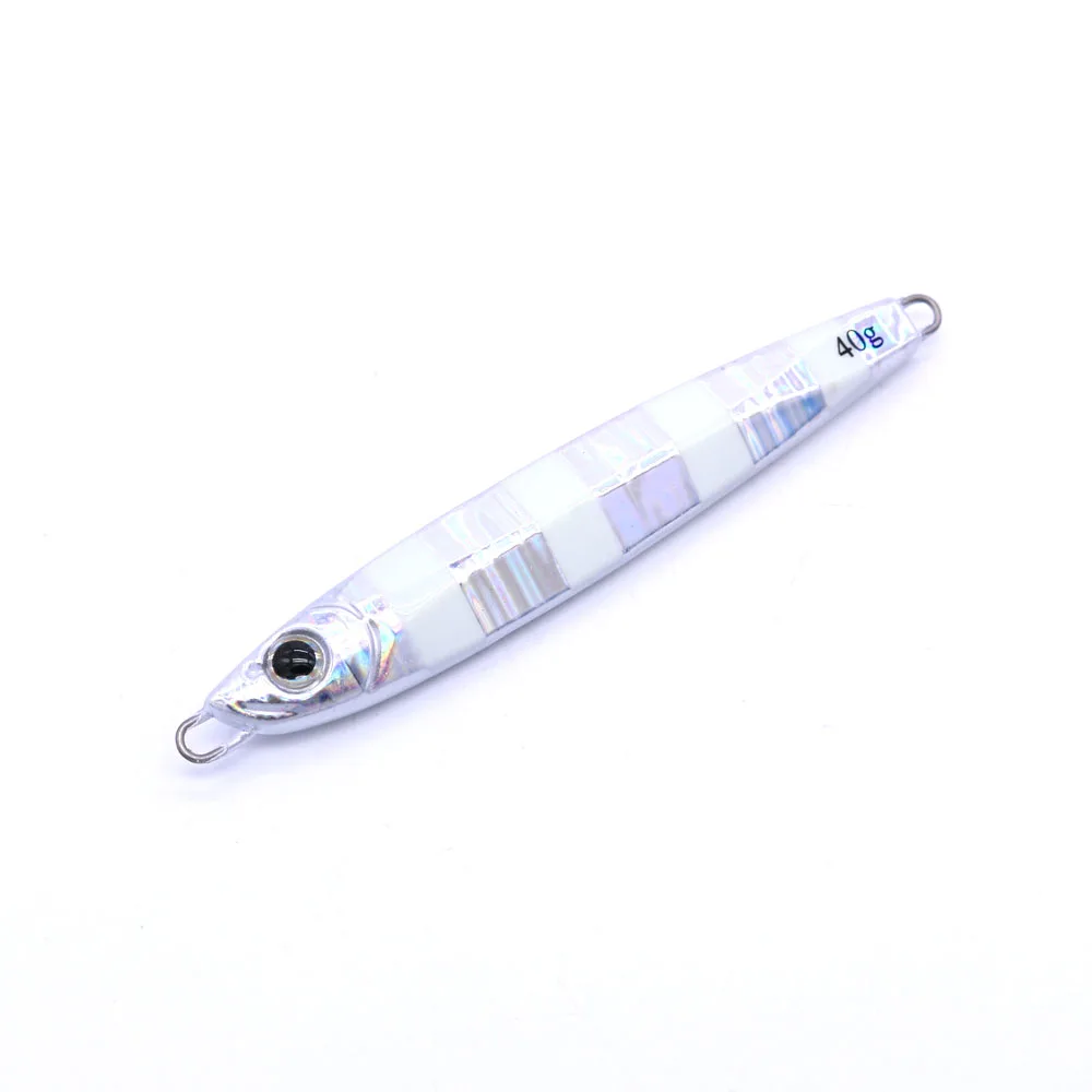 CASTFUN Slow Jig Casting Jig 10g 20g 30g 40g 60g 1pc Artificial Bait Fishing Jigging Metal Jig Fishing Lure Glow