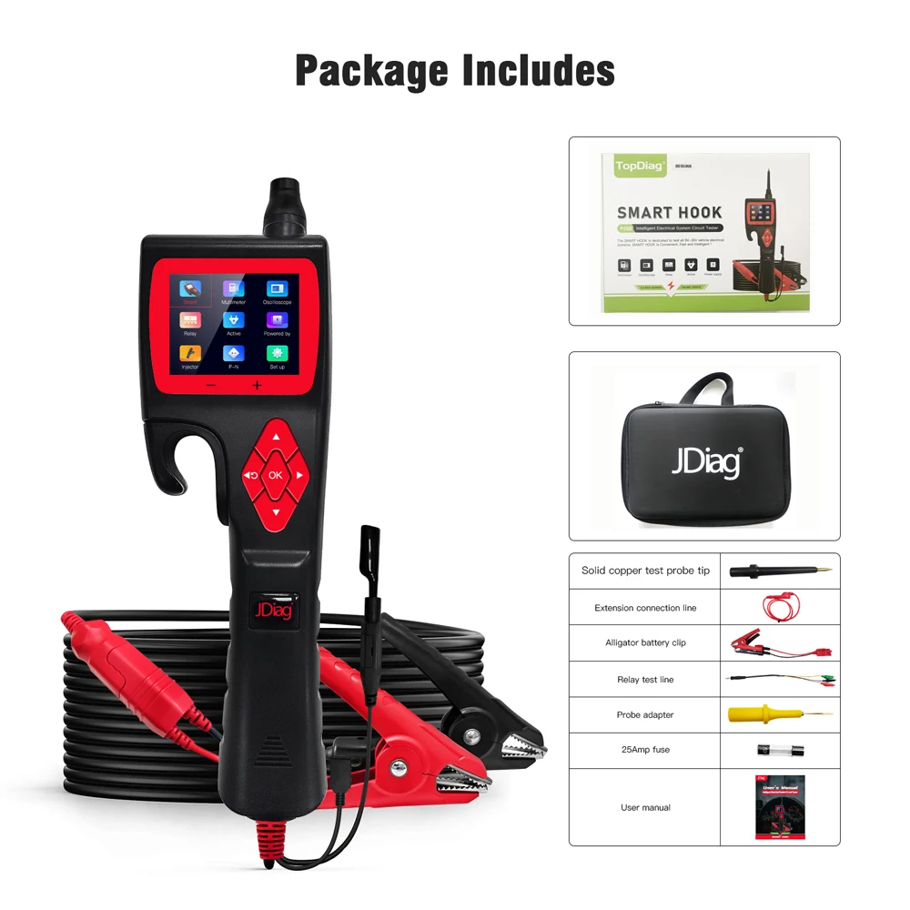 TopDiag P200 9-30V SMART HOOK Powerful Probe Intelligent Circuit Analyzer P200 Quickly Electronic Circuit Testing Tool
