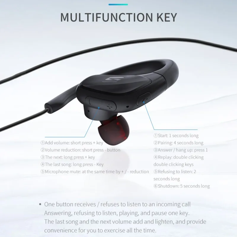 Bluetooth наушники Лучшие Беспроводные спортивные наушники водонепроницаемые HD стерео наушники с защитой от пота для спортзала