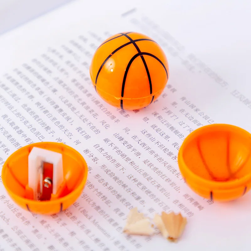 

6 PCs Single Hole Creative Basketball Modeling Pencil Primary School Pencil Sharpener Stationery School Supplies Wholesale