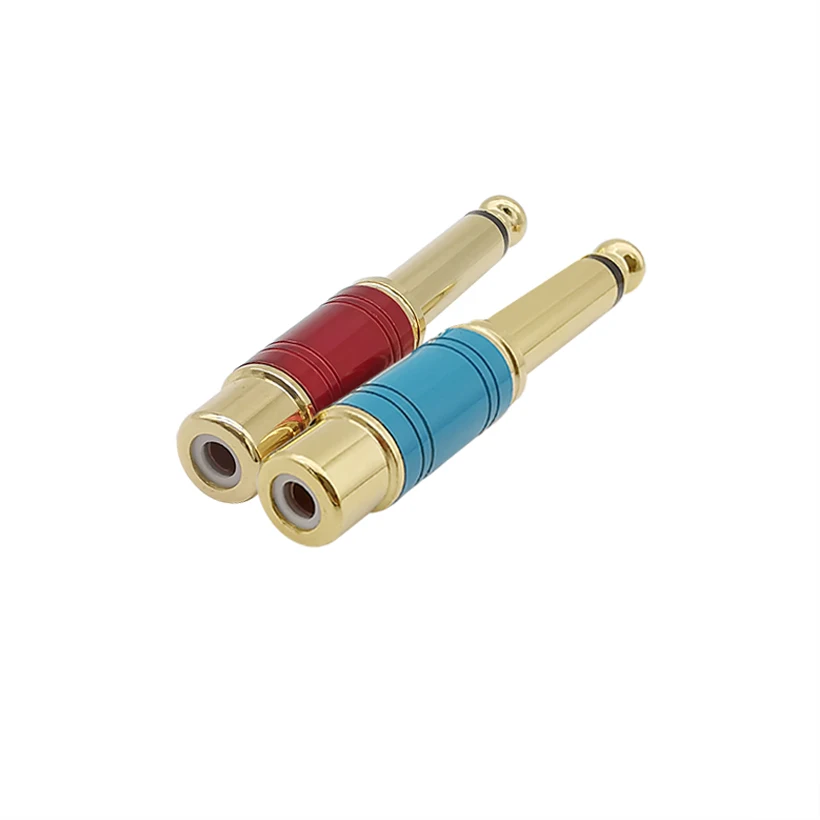 RCA Jack Audio Connector Adapter Converter 2Pcs