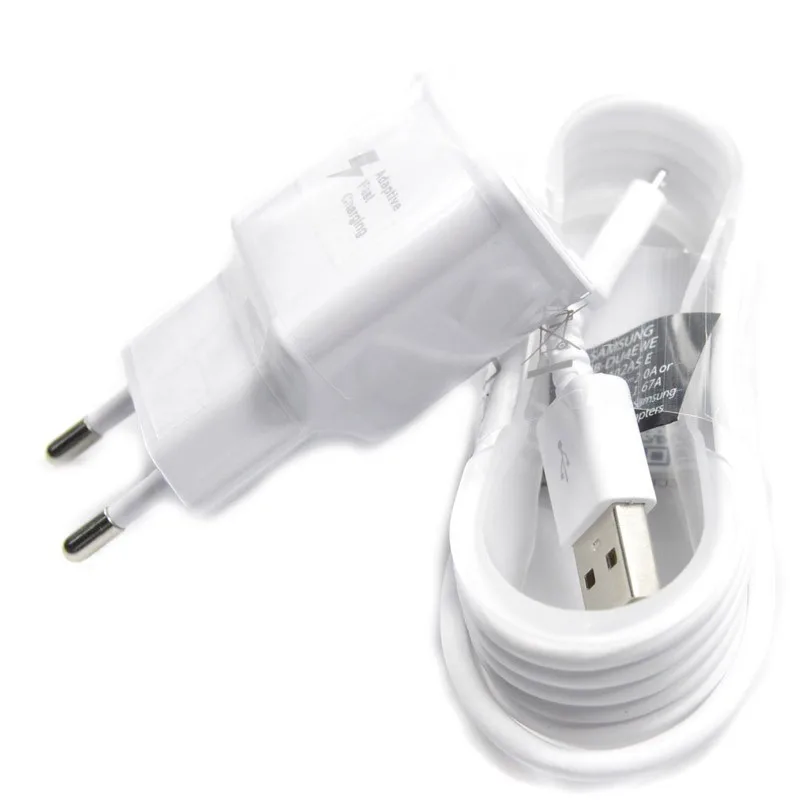 100 шт. EU US plug 9 в 1.7A Адаптивная Быстрая зарядка настенное зарядное устройство 1,5 м Micro Usb V8 кабель для samsung Galaxy S7 S8 S9