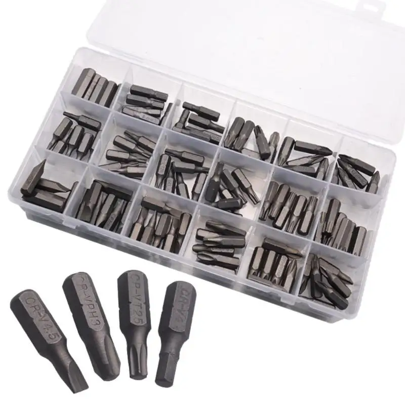 

108pcs Screwdriver Bits Set Cross Torx Short Drill Screw Driver Power Tools