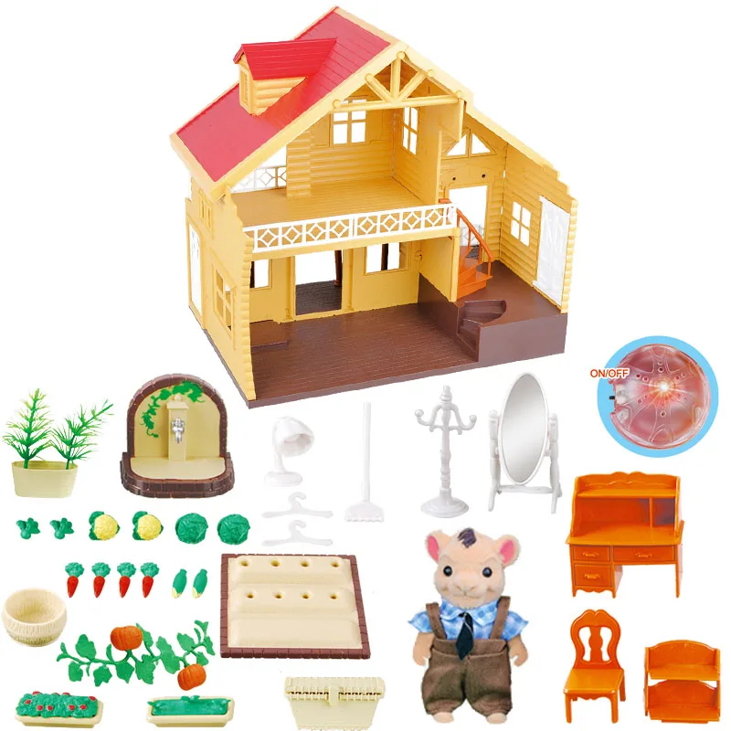 

HOT Set Suitable for Forest Families 1:12 dollhouse Large villa Simulation doll Furniture vegetable garden toy collectible