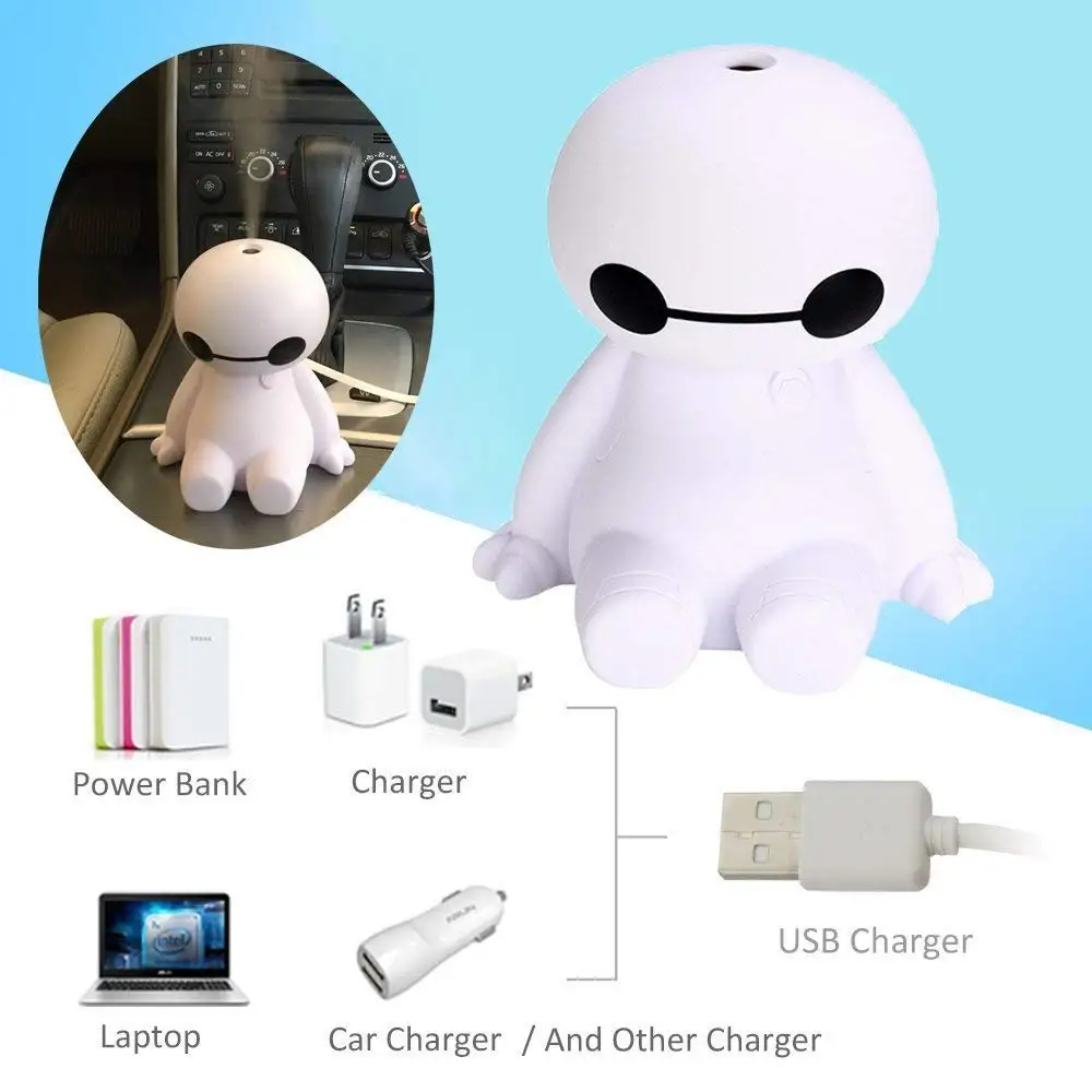 Aroma Diffuser USB Mini Ultrasonic Air Humidifier Mist Maker Essential Oil Diffuser Aromatherapy Electric  With LED Light