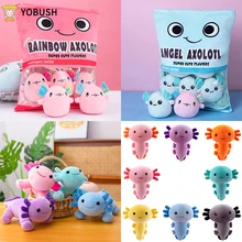 

INS Axolotl Newt Doll A Bag Of Salamander Plushies Colorful Underwater Soft Small Animals Cute Babies Kids Gift Dropshipping