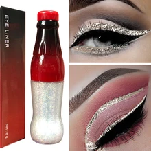 Блестящий подводка для глаз бутылка жидкости для электронных сигарет Форма Косметика Матовая жидкая губная жидкая металлическая блестит макияж карандаш-подводка для глаз жидкость для снятия макияжа глаз
