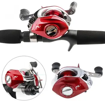 

Plastic Aluminum Alloy17+1BB 7.2:1 Gear Ratio Baitcasting Fishing Reel 8KG / 17.6LB Support Left / Right Hand Optional