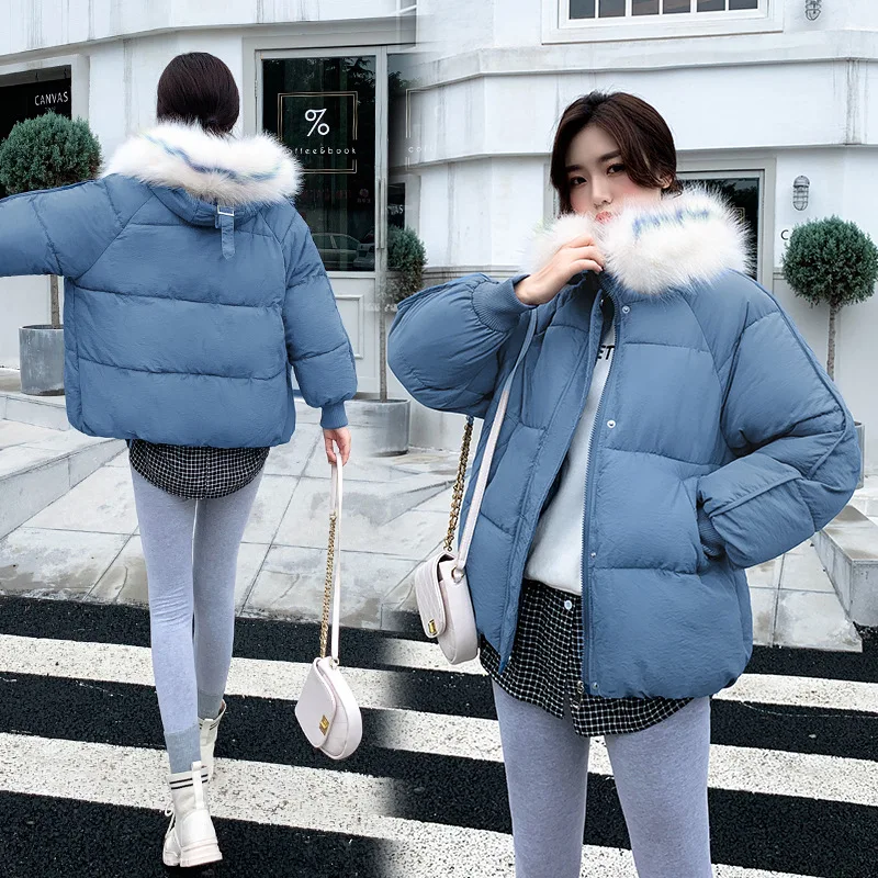 

2019 New Style Winter Cotton-padded Clothes Women's Korean-style down Jacket Cotton-padded Clothes Loose-Fit down Coat Dongdaemu