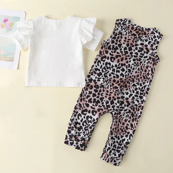 

Fashionable Clothes Set Infant Baby Kids Girls O-neck Ruffled T-shirts Newborn Soft Short Sleeve Jumpsuit Casual Playsuit