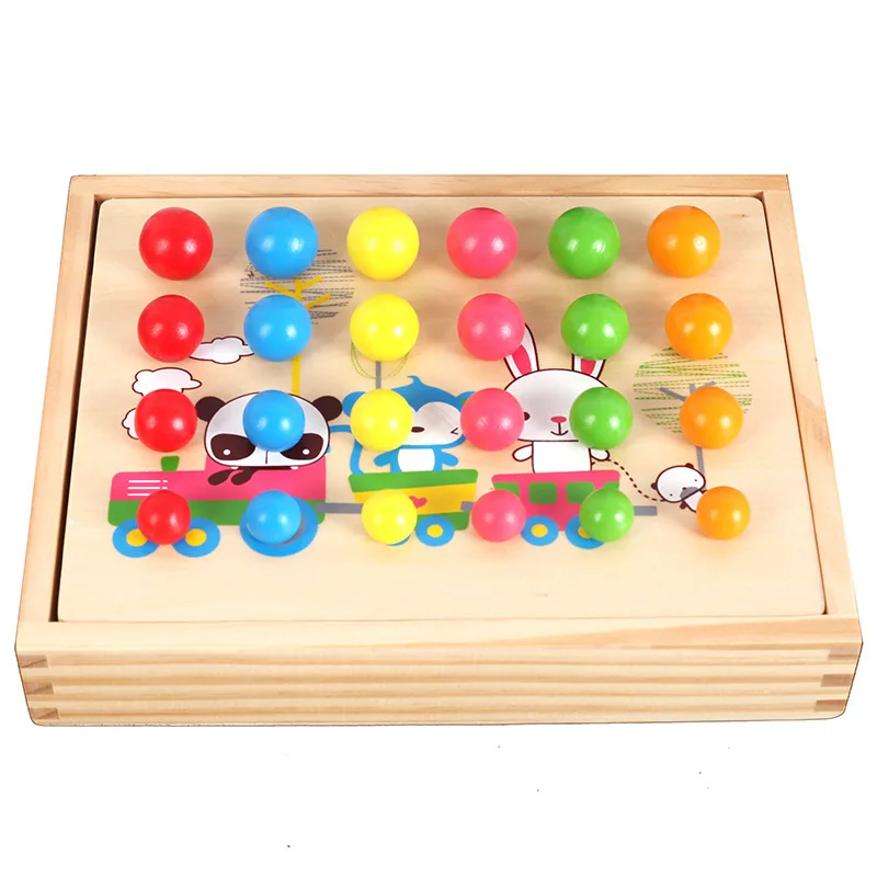  Montessori Kids' Floor Game Hand-eye coordination teaching Aids Clip Bead Game Grasping/Movement Ab - 32967058859