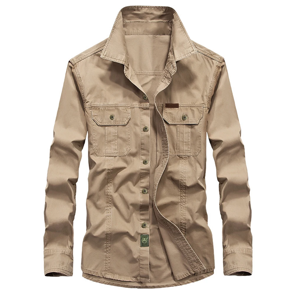 Camisa masculina размера плюс, мужская повседневная однотонная блуза с длинным рукавом и отложным воротником, рабочая рубашка, Мужская джинсовая Модная рубашка в западном стиле