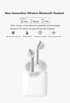 

Tws Bluetooth Earphones Wireless Earbuds Sports Handsfree Earphone Headset with Charging Box for iPhone Xiaomi Phone