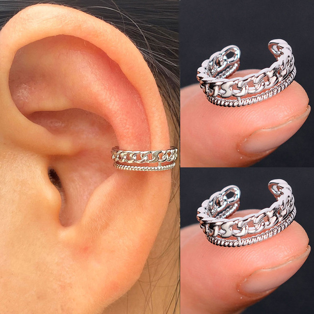 Designs Ear Cuffs Clip On Non Pierced Hole Ear Cuff Fake Without Piercing Cartilage Conch Earring Adjustable Earing