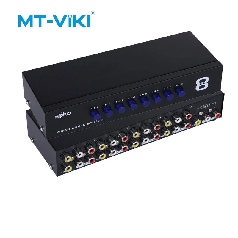 MT-VIKI 8-портовый AV видео аудио коммутатор 8 в 1 из DVD ТВ телеприставка игровая машина