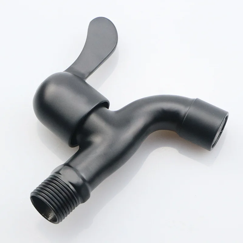 304 Stainless Steel Mate Black Color Finished Washing Machine Outdoor Garden Ffaucet Tap Water Bibcock