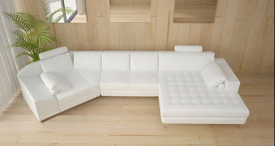 Мебель для гостиной высшего класса из натуральной кожи секционный диван