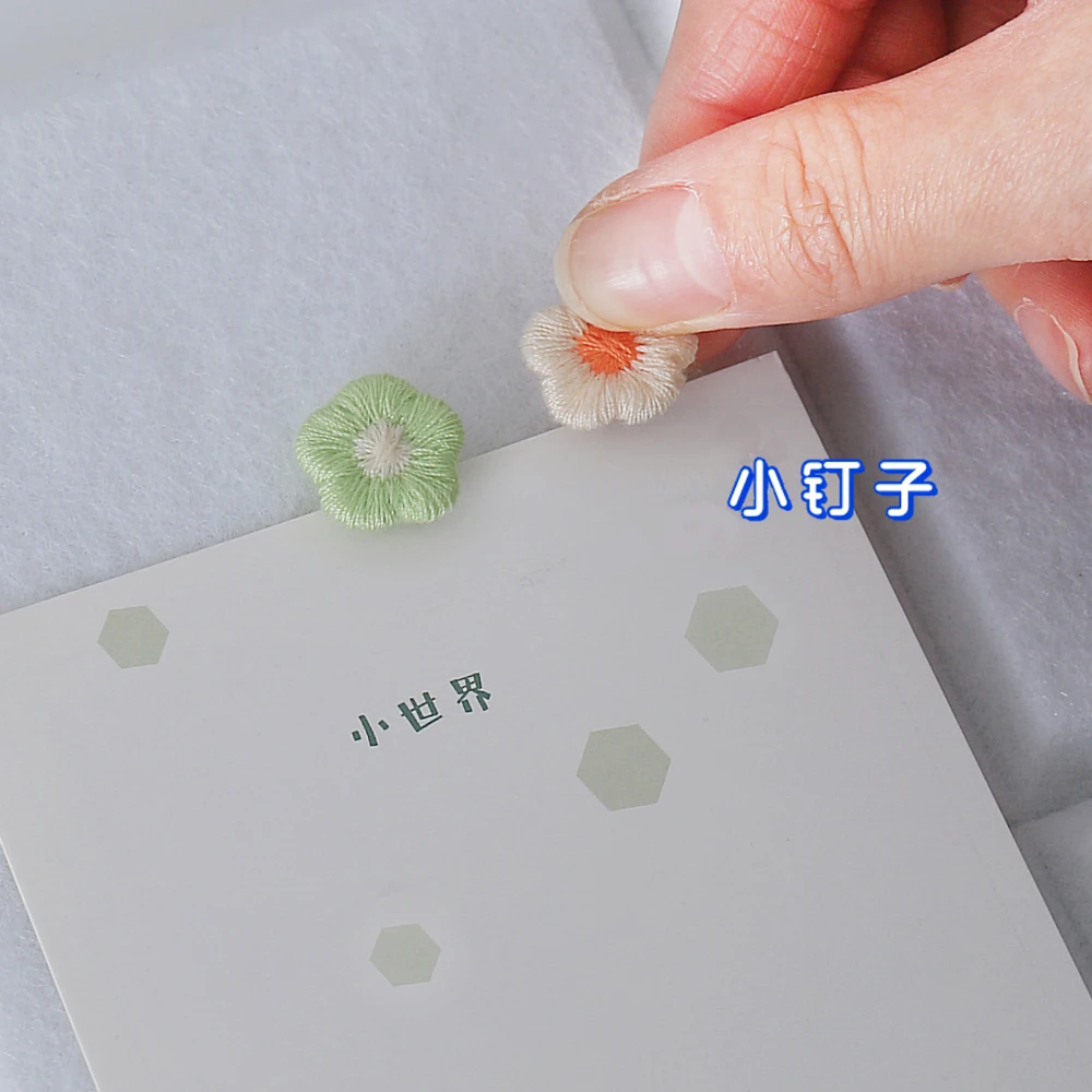 Push Pins TUTU 10pcs/box flower Map Tacks Embroidery Woolen Yarn Cork Board Safety Colored Thumbtack Office School push pins