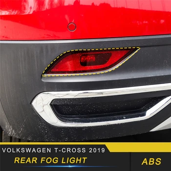 

For Volkswagen T-CROSS 2019 Car Styling Rear Fog Light Lamp Cover Trim Frame Sticker Exterior Accessories