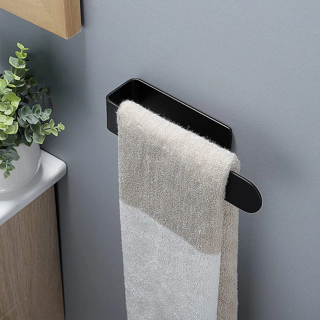 Hand Towel Holder Hand Towel Ring Self Adhesive Bathroom Kitchen Towel Bar  Stick on Wall SUS